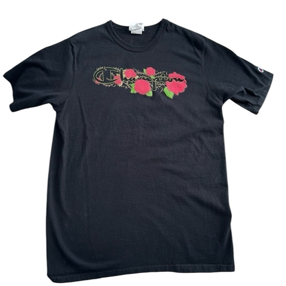 Champion Thorn Rose graphic tee- Black- Large-‎ worn maybe once - Picture 1 of 7